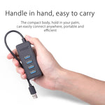ORICO W5P-U3-30 Bộ chia USB 3.0 để bàn 4 cổng với cáp Micro USB 30cm nguồn điện, W5P-U3-30 Màu đen