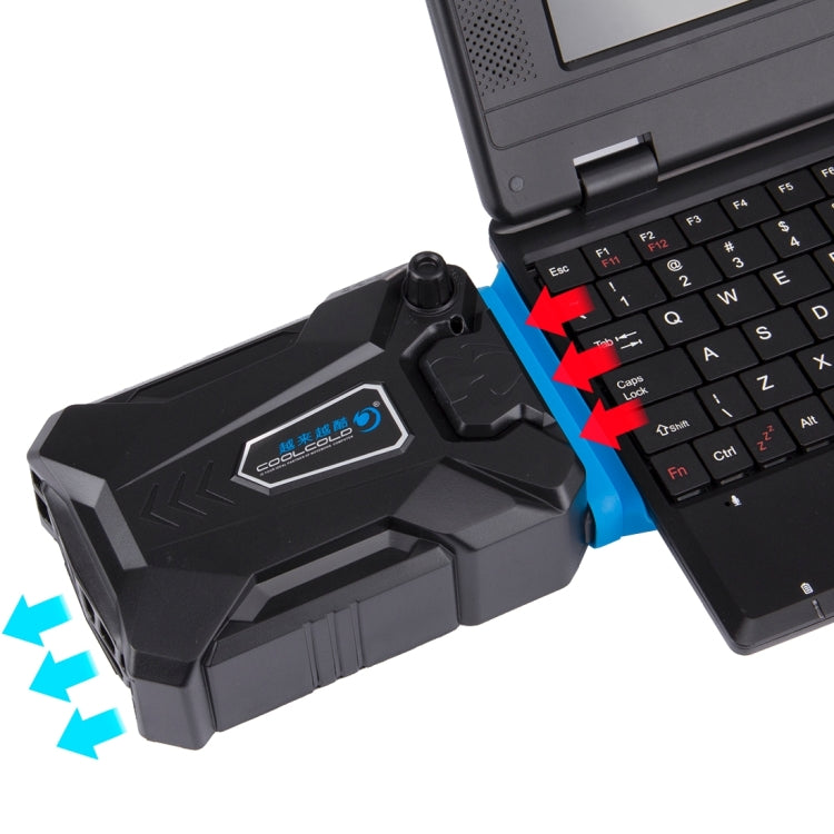 Đế tản nhiệt cho laptop chơi game Ice Troll III với quạt làm mát hút khí êm, quạt tản nhiệt turbo kèm cáp USB phù hợp