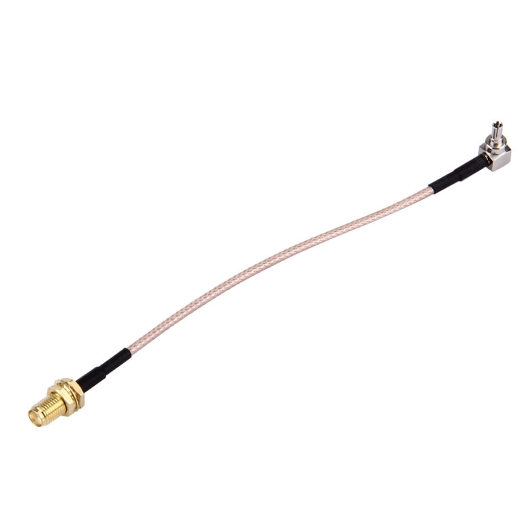 Cáp CRC9 đực dài 15cm sang SMA cái, đầu CRC9 góc 90° sang SMA (bện)