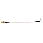 Cáp CRC9 đực dài 15cm sang SMA cái, đầu CRC9 góc 90° sang SMA (bện)