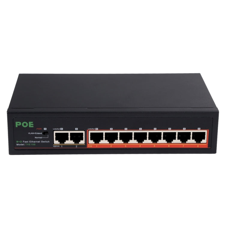 Bộ chuyển mạch POE 8 cổng 10/100Mbps IEEE802.3af Power Over Ethernet cho camera IP, điện thoại VoIP, thiết bị AP, 8 cổng màu đen