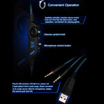 Tai nghe chụp tai chơi game KOTION EACH G2000 với mic, âm thanh nổi bass LED cho PC Gamer, chiều dài cáp: khoảng 2.2m (Trắng + Đỏ), G2000