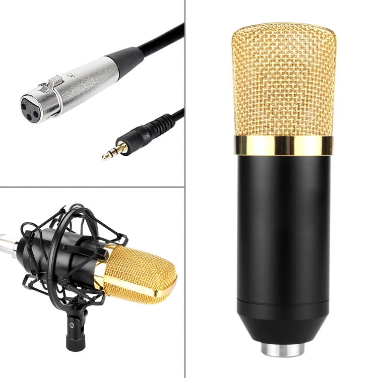 Micro thu âm tụ điện chuyên nghiệp FIFINE F-700 với giá đỡ chống rung cho phòng thu, phát thanh và phát sóng trực tiếp, cổng tai nghe 3,5mm, chiều dài cáp: 2,5m