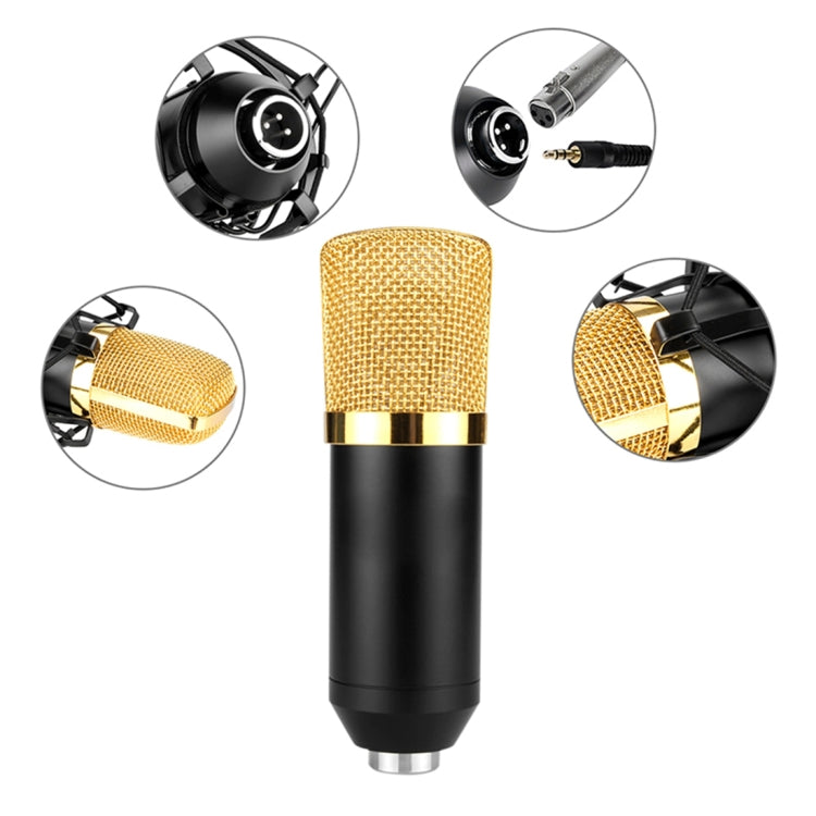 Micro thu âm tụ điện chuyên nghiệp FIFINE F-700 với giá đỡ chống rung cho phòng thu, phát thanh và phát sóng trực tiếp, cổng tai nghe 3,5mm, chiều dài cáp: 2,5m