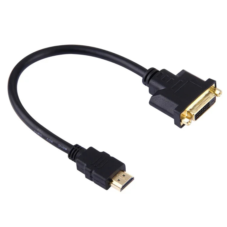 Cáp Bộ Chuyển Đổi HDMI Đầu Đực sang DVI 24+1 Đầu Cái 30cm, Chiều Dài: 30cm