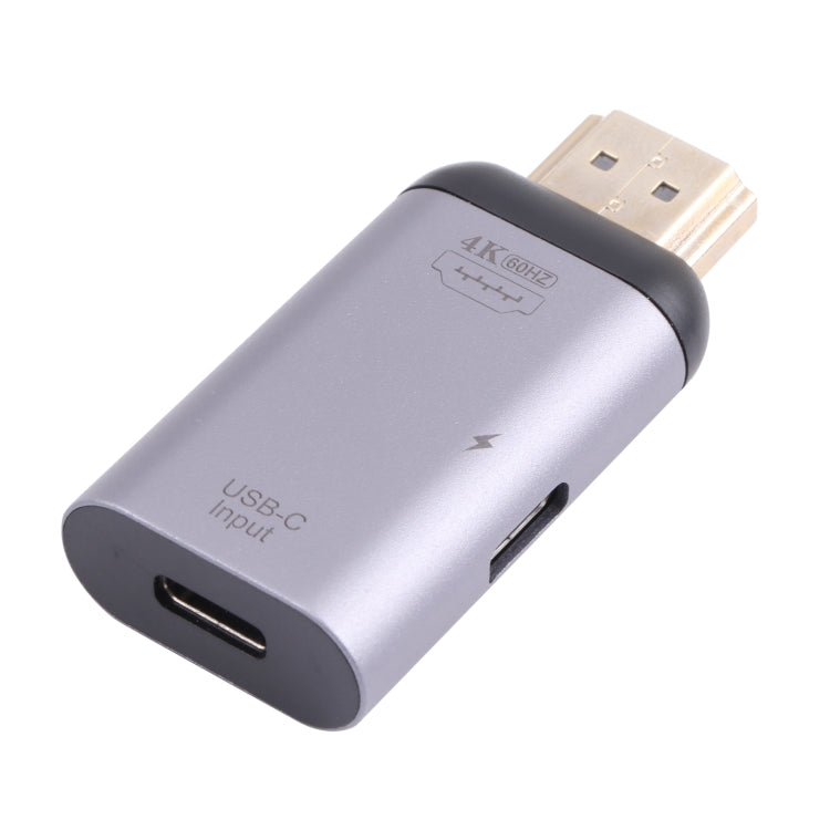 Bộ chuyển đổi 2 trong 1 HDMI 4K 60Hz đực sang USB-C / Type-C sạc + USB-C / Type-C cái, HDMI