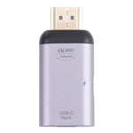 Bộ chuyển đổi 2 trong 1 HDMI 4K 60Hz đực sang USB-C / Type-C sạc + USB-C / Type-C cái, HDMI