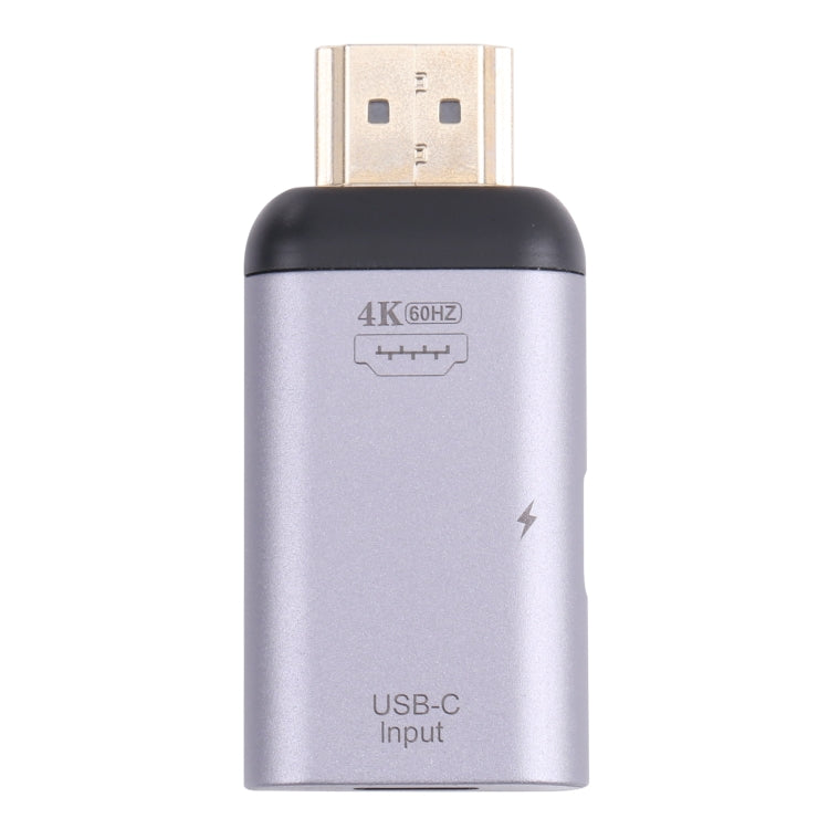 Bộ chuyển đổi 2 trong 1 HDMI 4K 60Hz đực sang USB-C / Type-C sạc + USB-C / Type-C cái, HDMI