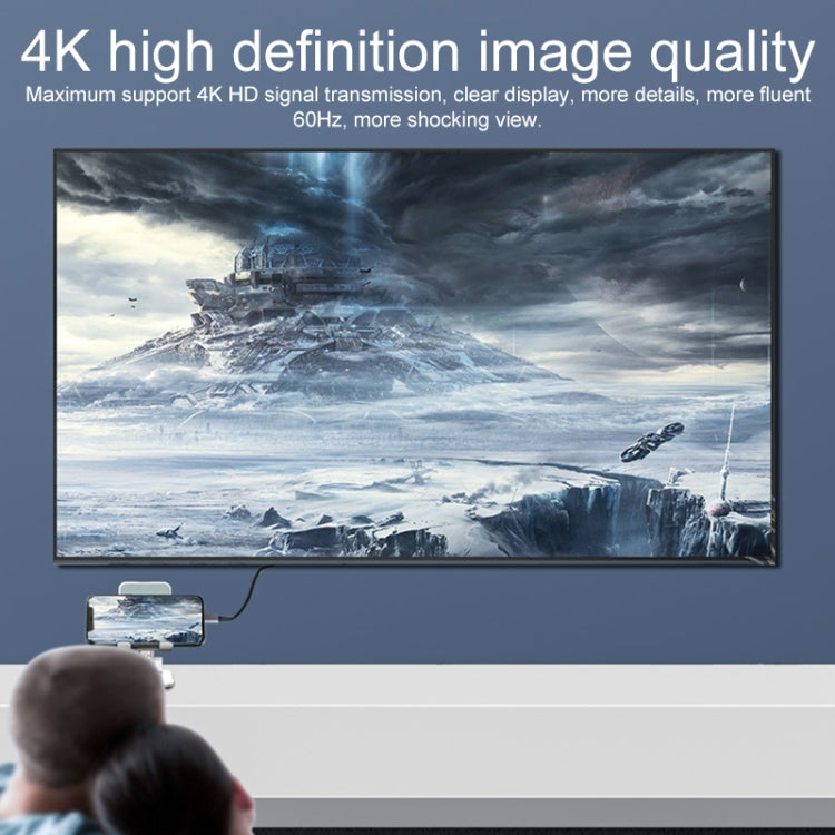 Bộ chuyển đổi 2 trong 1 HDMI 4K 60Hz đực sang USB-C / Type-C sạc + USB-C / Type-C cái, HDMI