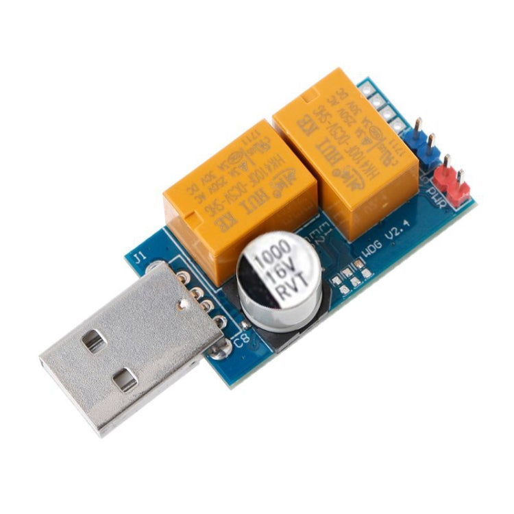 Card USB Watchdog rơ le kép tự động khởi động lại khi màn hình xanh, hẹn giờ khởi động lại cho máy chủ khai thác 24 giờ chơi game