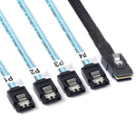 Cáp dữ liệu Mini SAS (SFF-8087) sang 4 x SATA 7 chân cái, chiều dài 50cm, SFF-8087 (Chiều dài: 50cm)