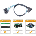 Cáp dữ liệu Mini SAS (SFF-8087) sang 4 x SATA 7 chân cái, chiều dài 50cm, SFF-8087 (Chiều dài: 50cm)