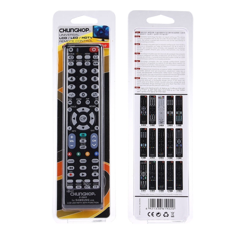 Điều Khiển Từ Xa Đa Năng CHUNGHOP E-S903 Cho TV SAMSUNG LED LCD HDTV 3D, Dùng Cho TV SAMSUNG
