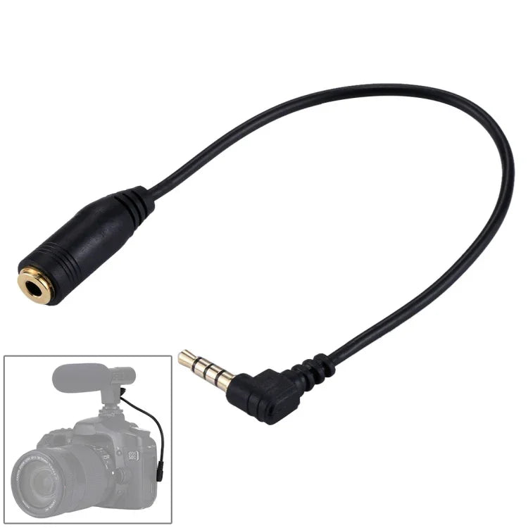 Cáp nối dài micro tai nghe 3.5mm dài 20cm, Đầu 3.5mm đực sang cái (Đen)