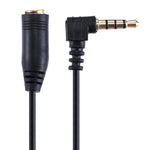 Cáp nối dài micro tai nghe 3.5mm dài 20cm, Đầu 3.5mm đực sang cái (Đen)