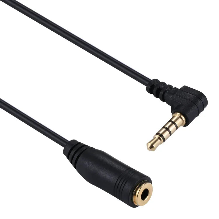 Cáp nối dài micro tai nghe 3.5mm dài 20cm, Đầu 3.5mm đực sang cái (Đen)