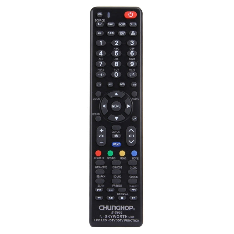 Điều Khiển Từ Xa Đa Năng CHUNGHOP E-S902 Cho TV SKYWORTH LED / LCD / HDTV / 3DTV, Dùng Cho TV SKYWORTH