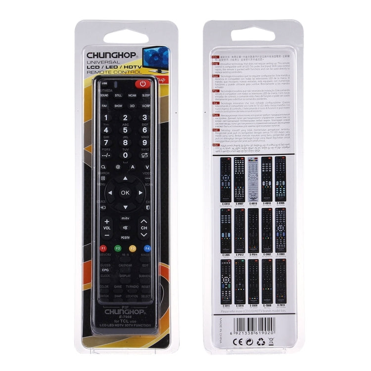 Điều Khiển Từ Xa Đa Năng CHUNGHOP E-T908 Cho TV TCL LED / LCD / HDTV / 3DTV, Dùng Cho TV TCL