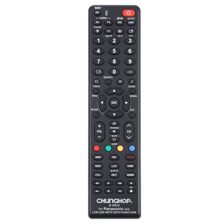 Điều khiển từ xa đa năng CHUNGHOP E-P912 cho TV LED / LCD / HDTV / 3DTV PANASONIC, dành cho TV PANASONIC