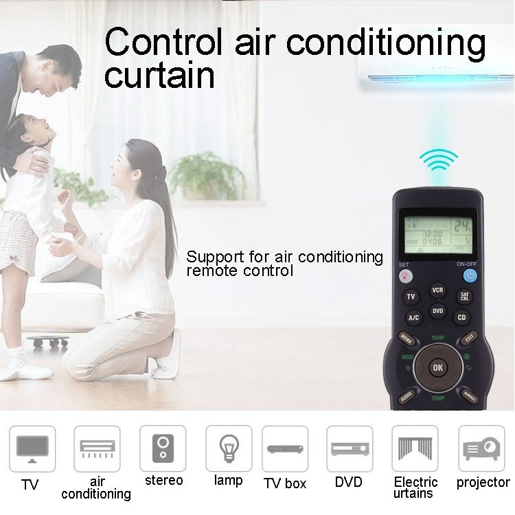 Điều khiển từ xa LCD đa năng CHUNGHOP RM-L991 có chức năng học cho TV VCR SAT CBL DVD CD A/C, RM-L991