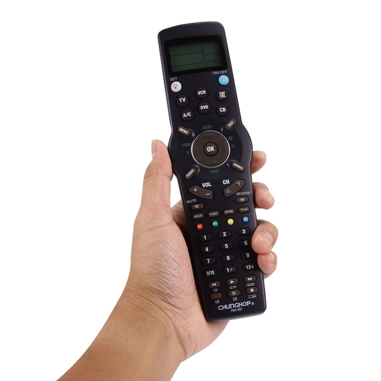 Điều khiển từ xa LCD đa năng CHUNGHOP RM-L991 có chức năng học cho TV VCR SAT CBL DVD CD A/C, RM-L991