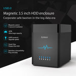 Vỏ ổ cứng USB 3.0 loại từ tính ORICO DS500U3 3.5 inch 5 khoang có đèn LED xanh, USB 3.0