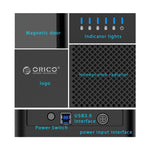Vỏ ổ cứng USB 3.0 loại từ tính ORICO DS500U3 3.5 inch 5 khoang có đèn LED xanh, USB 3.0