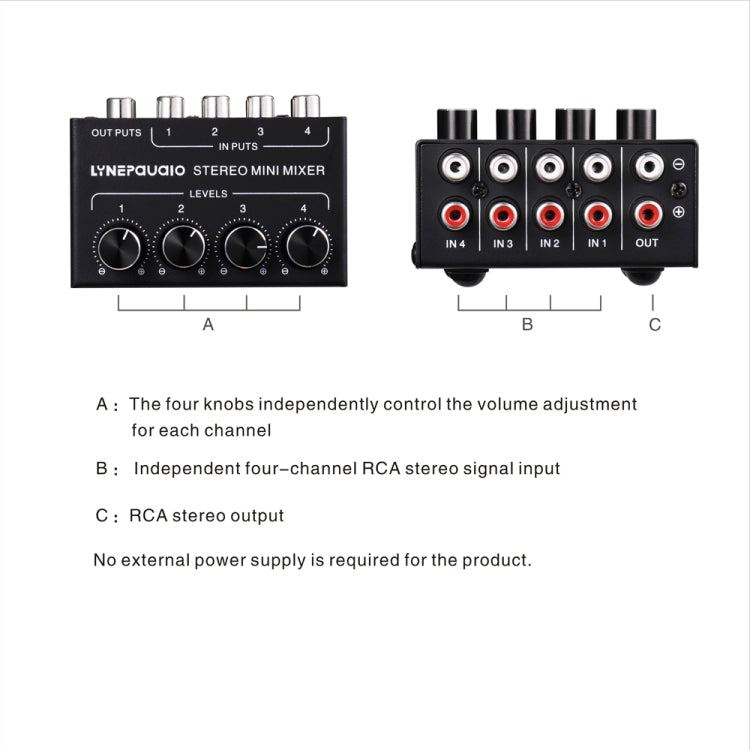 Bộ trộn bốn kênh LINEPAUDIO B896