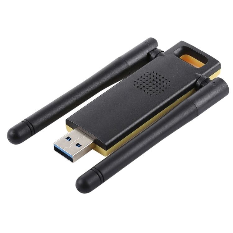 Bộ chuyển đổi WiFi USB 3.0 băng tần kép 2.4GHz & 5GHz AC1200Mbps với 2 ăng-ten ngoài, AC1200Mbps USB 3.0