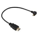 Cáp chuyển đổi HDMI 4K đực sang Micro HDMI đực góc thẳng, đầu mạ vàng, dài 30cm