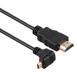 Cáp chuyển đổi HDMI 4K đực sang Micro HDMI đực góc ngược, đầu mạ vàng, dài 30cm