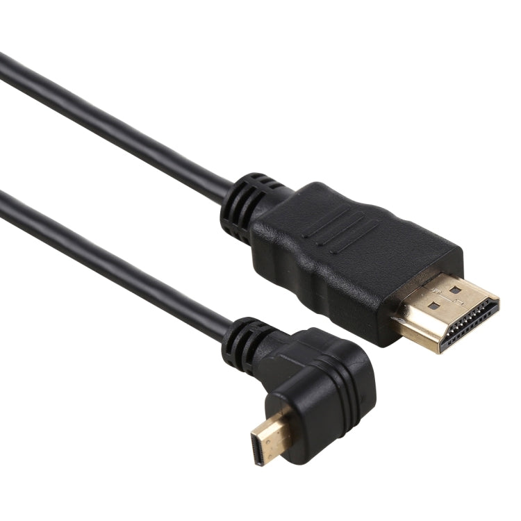 Cáp chuyển đổi HDMI 4K đực sang Micro HDMI đực góc ngược, đầu mạ vàng, dài 30cm