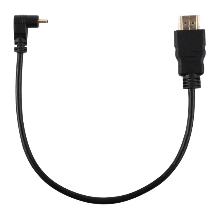Cáp chuyển đổi HDMI 4K đực sang Micro HDMI đực góc ngược, đầu mạ vàng, dài 30cm