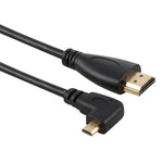 Cáp chuyển đổi HDMI 4K đực sang Micro HDMI đực góc phải, đầu mạ vàng, dài 50cm