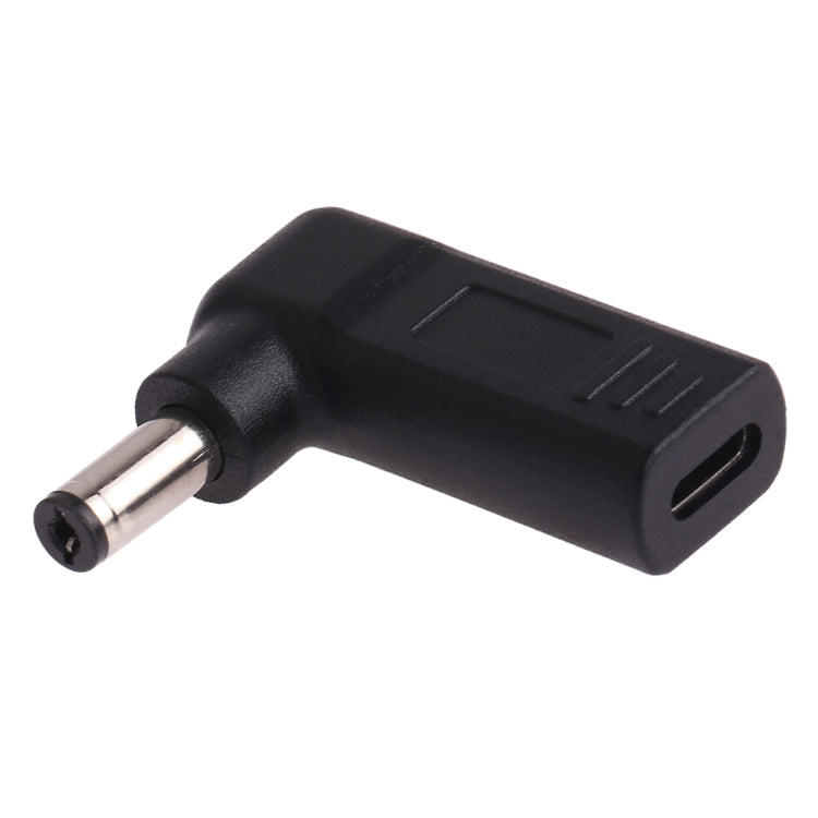 Đầu nối chuyển đổi USB-C / Type-C cái sang phích cắm 5.5 x 2.1mm cái góc vuông