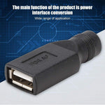 Đầu nối chuyển đổi USB cái sang phích cắm 5.5 x 2.1mm cái