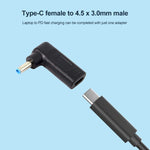 Bộ Chuyển Đổi Đầu Cắm Góc USB-C / Type-C Cái Sang Đầu Đực 4.5 x 3.0mm, Góc 4.5 x 3.0mm Màu Đen, Góc 4.5 x 3.0mm Màu Xanh Dương
