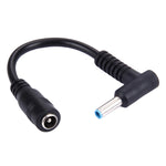 Cáp chuyển đổi nguồn giao diện cắm cong 4.5 x 3.0mm đực sang 5.5 x 2.1mm cái cho laptop, dài 10cm, cắm cong 4.5 x 3.0mm đực