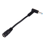 Cáp chuyển đổi nguồn giao diện cắm cong 4.5 x 3.0mm đực sang 5.5 x 2.1mm cái cho laptop, dài 10cm, cắm cong 4.5 x 3.0mm đực