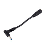 Cáp chuyển đổi nguồn giao diện cắm cong 4.5 x 3.0mm đực sang 5.5 x 2.1mm cái cho laptop, dài 10cm, cắm cong 4.5 x 3.0mm đực