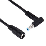 Cáp chuyển đổi nguồn giao diện cắm cong 4.5 x 3.0mm đực sang 5.5 x 2.1mm cái cho laptop, dài 10cm, cắm cong 4.5 x 3.0mm đực