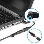Cáp chuyển đổi nguồn giao diện cắm cong 4.5 x 3.0mm đực sang 5.5 x 2.1mm cái cho laptop, dài 10cm, cắm cong 4.5 x 3.0mm đực