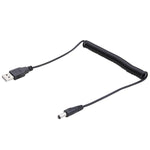 Dây cáp nguồn USB sang DC 5.5mm dạng lò xo dài 1.5m, AM sang DC 5.5mm, dài 1.5m