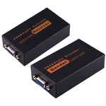 Bộ mở rộng VGA & âm thanh 1920x1440 HD 100m cáp mạng Cat5e / 6-568B, Bộ phát nhận tín hiệu, Khoảng cách truyền: 100m