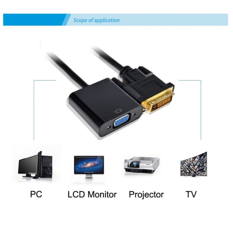 Bộ chuyển đổi DVI-D 24+1 chân đực sang VGA 15 chân HDTV