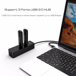 Bộ chia USB 3.1 USB-C / Type-C sang USB 2.0 COMBO 3 cổng + Đầu đọc thẻ TF, 3 cổng USB + thẻ TF