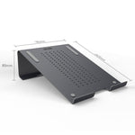Giá đỡ làm mát bằng nhôm cho laptop, phù hợp với Mac Air, Mac Pro, iPad và các laptop 11-17 inch khác, Giá đỡ nhôm màu bạc, Giá đỡ nhôm màu xám, Giá đỡ nhôm màu vàng