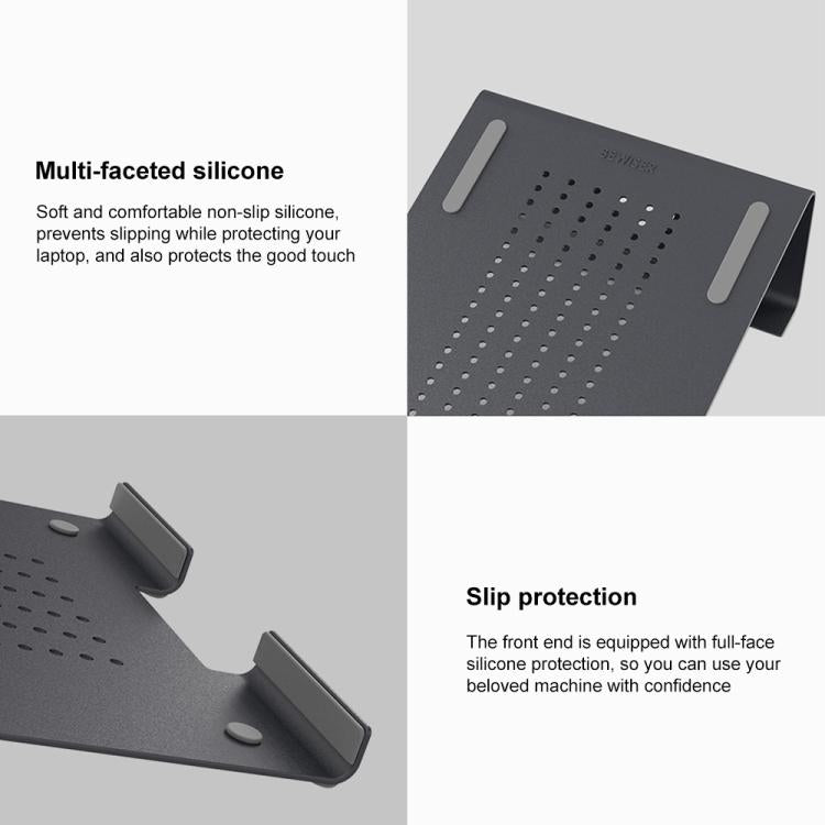 Giá đỡ làm mát bằng nhôm cho laptop, phù hợp với Mac Air, Mac Pro, iPad và các laptop 11-17 inch khác, Giá đỡ nhôm màu bạc, Giá đỡ nhôm màu xám, Giá đỡ nhôm màu vàng