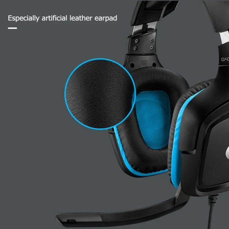 Tai nghe chơi game Logitech G431 với âm thanh vòm Dolby 7.1, âm thanh nổi, gập được, giảm tiếng ồn, dành cho thi đấu, G431
