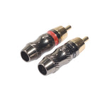 Bộ chuyển đổi jack âm thanh RCA đực mạ vàng REXLIS TR026 2 cái cho cáp âm thanh & video tự làm, RCA đực